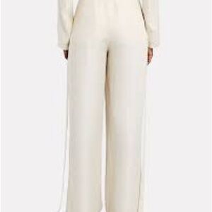INTERMIX Cream Wide Leg Pants High-Rise